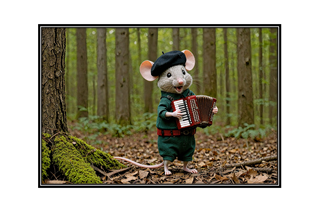 mouse playing the accordion
